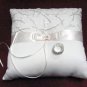 Ivory satin bridal ring pillow ribbon veil,wedding accessories r568