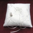 Handmade ivory satin bridal ring pillow ribbon veil,wedding bride accessories r990i