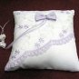 Handmade purple white satin bridal ring pillow ribbon veil,wedding accessories r990i