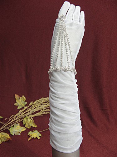 Handmade sparkle silver crystal rhinestone pearl bridal bracelet veil,wedding accessories #888