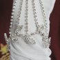 Handmade sparkle crystal rhinestone silver crystal bridal bracelet veil,wedding accessories 2687