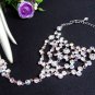 Handmade Bridal sparkle crystal rhinestone rhodium alloy bracelet ,wedding party accessories E8003