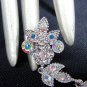 Handmade Bridal sparkle crystal rhinestone rhodium alloy bracelet ,wedding party accessories E8005