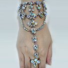 Handmade Bridal sparkle crystal rhinestone rhodium alloy bracelet ,wedding party accessories E8006