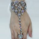 handmade Bridal sparkle rhodium crystal rhinestone alloy bracelet veil,wedding accessories E8011