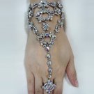 Bridal sparkle crystal rhinestone rhodium alloy bracelet veil,wedding handmade accessories E8012
