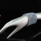 Bridal sparkle crystal rhinestone blue bracelet veil,wedding accessories B001B
