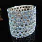 Bridal sparkle crystal rhinestone blue bracelet veil,wedding accessories B001B
