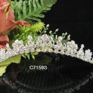 Handmade floral Bridal silver small comb veil,wedding tiara headpiece accessories regal 7159S