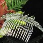 Handmade floral Bridal silver small comb veil,wedding tiara headpiece accessories regal 7159S