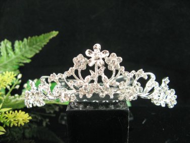 Handmade alloy floral Bridal silver comb veil,wedding tiara headpiece accessories regal  891S