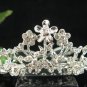 Handmade alloy floral Bridal silver comb veil,wedding tiara headpiece accessories regal  891S