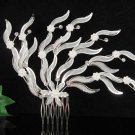 Handmade alloy floral silver pearl bridal comb,wedding tiara headpiece hair accessories regal  3952