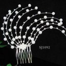Handmade alloy pearl floral silver bridal comb,wedding tiara headpiece hair accessories regal 1091