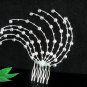 Handmade alloy pearl floral silver bridal comb,wedding tiara headpiece hair accessories regal 1091