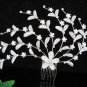 Handmade alloy floral silver pearl bridal comb ,wedding tiara headpiece hair accessories regal 1762