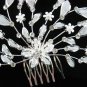 Handmade alloy pearl floral silver bridal comb ,wedding tiara headpiece hair accessories regal 1763