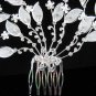 Handmade alloy pearl floral Bridal silver comb veil,wedding tiara headpiece accessories regal 1764