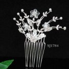 Handmade alloy floral silver small bridal comb,wedding tiara headpiece hair accessories regal 1784