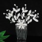 Handmade alloy pearl floral silver bridal comb ,wedding tiara headpiece hair accessories regal 1786