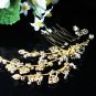 Handmade alloy floral 18K golden bridal comb,wedding tiara headpiece hair accessories regal 947G