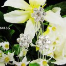 3 PC FLORAL silver small bridal comb, handmade wedding tiara headpiece hair accessories regal 6418