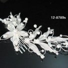 Handmade pearl floral silver bridal comb,wedding tiara headpiece woman hair accessories regal 8789