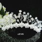 Handmade floral silver bridal comb,wedding tiara headpiece woman hair accessories 3145