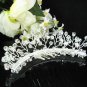 Handmade floral silver bridal comb,wedding tiara headpiece woman hair accessories 3145