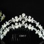 CRYSTAL pearl silver bridal comb,wedding tiara sparkle headpiece hair accessories 9417