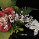 FLORAL silver bridal comb,wedding tiara alloy floral headpiece woman hair accessories regal 3653