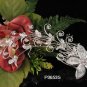 FLORAL silver bridal comb,wedding tiara alloy floral headpiece woman hair accessories regal 3653