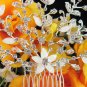 Handmade alloy silver floral bridal comb wedding tiara woman hair accessories PL2