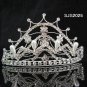 HUGE handmade pearl small crown silver bridal comb,wedding tiara woman hair accessories 2025