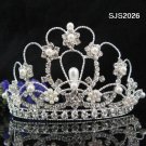 Huge pearl silver crown bridal comb,wedding metal headpiece hair accessories tiara regal 2026