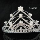 Handmade pearl silver daisy huge bridal comb,wedding tiara woman hair accessories 2027