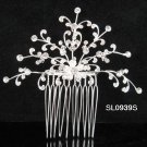 Handmade floral silver rhinestone alloy bridal comb,wedding woman hair accessories tiara SL939s