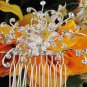 Handmade floral silver rhinestone alloy bridal comb,wedding woman hair accessories tiara SL939s