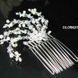 Handmade pearl floral silver alloy bridal comb,wedding woman hair accessories tiara regal SL962s