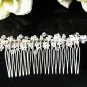 Handmade alloy floral silver wedding comb, bridal woman hair accessories tiara regal SL965s