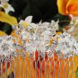 Handmade silver butterfly bridal comb,wedding woman hair accessories tiara regal SL967s