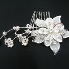 Handmade silver alloy floral bridal comb,wedding woman hair accessories tiara C20016