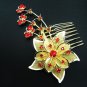 Handmade alloy floral 18k gold bridal comb,wedding woman hair accessories tiara regal C20016G