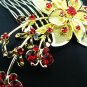 Handmade alloy floral 18k gold bridal comb,wedding woman hair accessories tiara regal C20016G