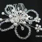 Handmade silver pearl alloy bridal comb,wedding headpiece woman hair accessories tiara regal 90106