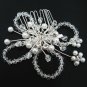 Handmade silver pearl alloy bridal comb,wedding headpiece woman hair accessories tiara regal 90106