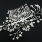 Handmade silver floral pearl bridal comb,wedding headpiece woman hair accessories tiara regal 90125