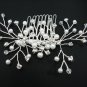 handmade silver pearl alloy floral bridal comb,wedding headpiece woman accessories tiara regal 90139