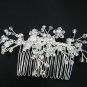 handmade alloy floral silver bridal comb,wedding woman hair accessories tiara regal 90151