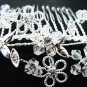 handmade silver alloy floral bridal comb,wedding woman hair accessories tiara regal 90185
